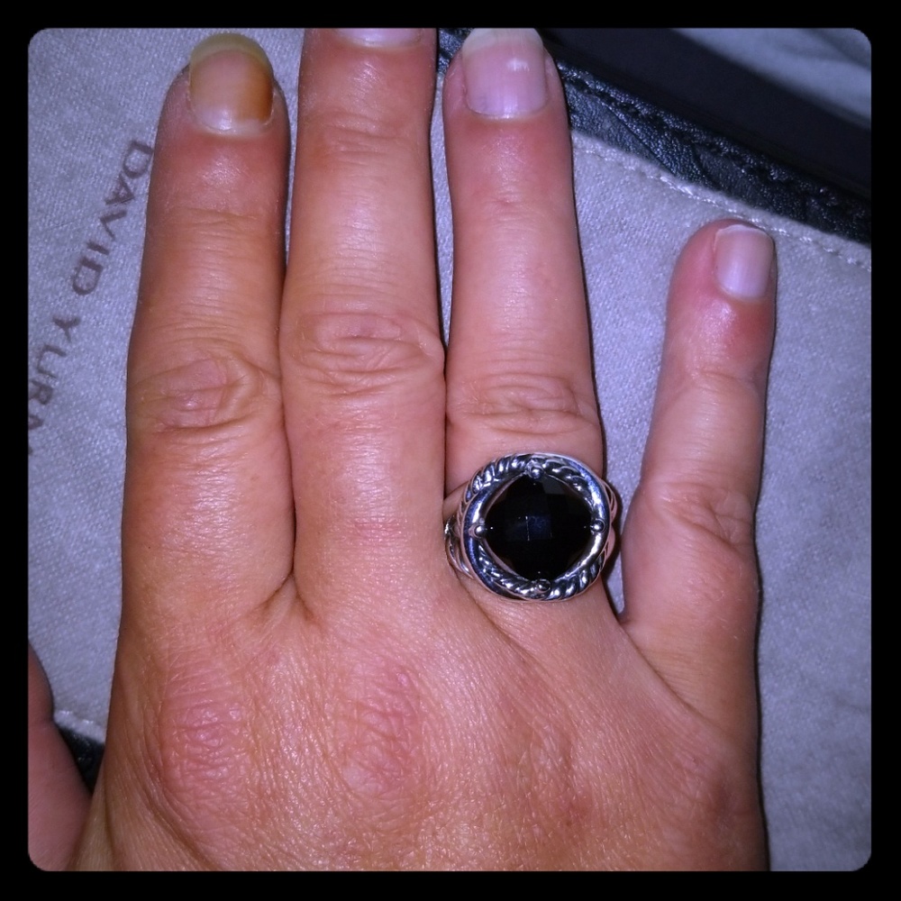 David Yurman Black Onyx Infinity Ring 10x10mm